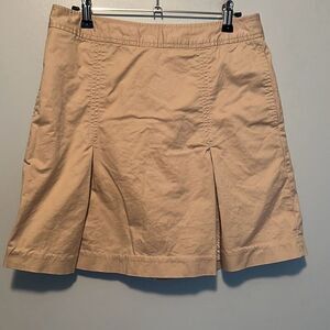 Vineyard Vines Women's Beige Solid Pleated Back Zip Chino Skort Size 4